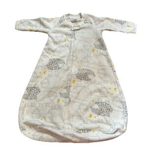 EUC Carter’s 3-6 Month Fleece Sleep sack Unisex Sheep White Gray Yellow